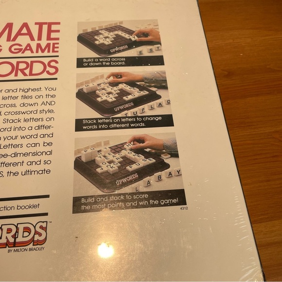 Deadstock VTG Sealed 1980s UPWORDS A 3 Dimensional Word Game Milton Bradley Comp - Picture 11 of 15